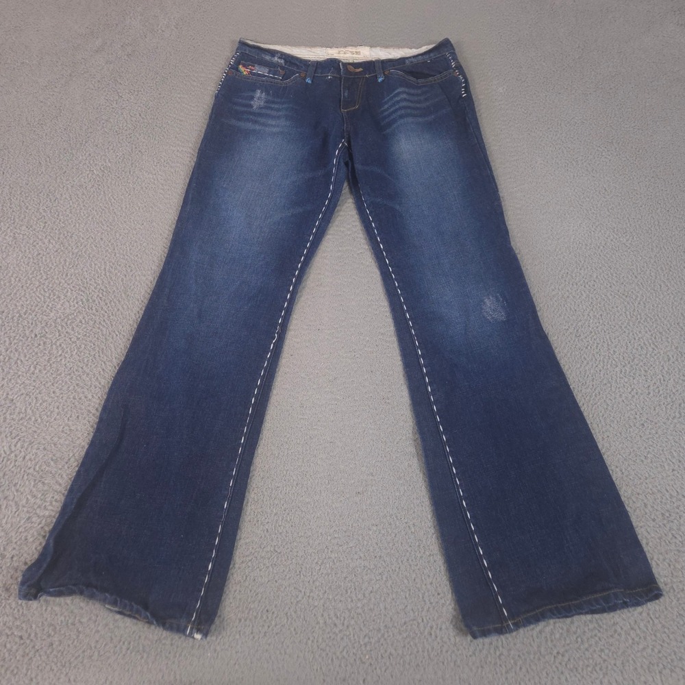VINTAGE Joe's Jeans Jeans Womens 33 Socialite Flare Thick Stitch Embroidery 00s